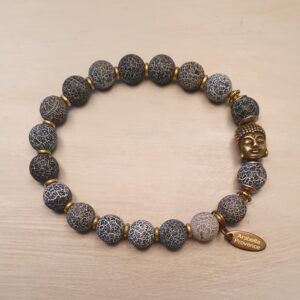 Boeddha-armband-bronskleur-Agaat