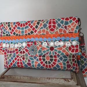 Clutch Ibiza Gris et Rose